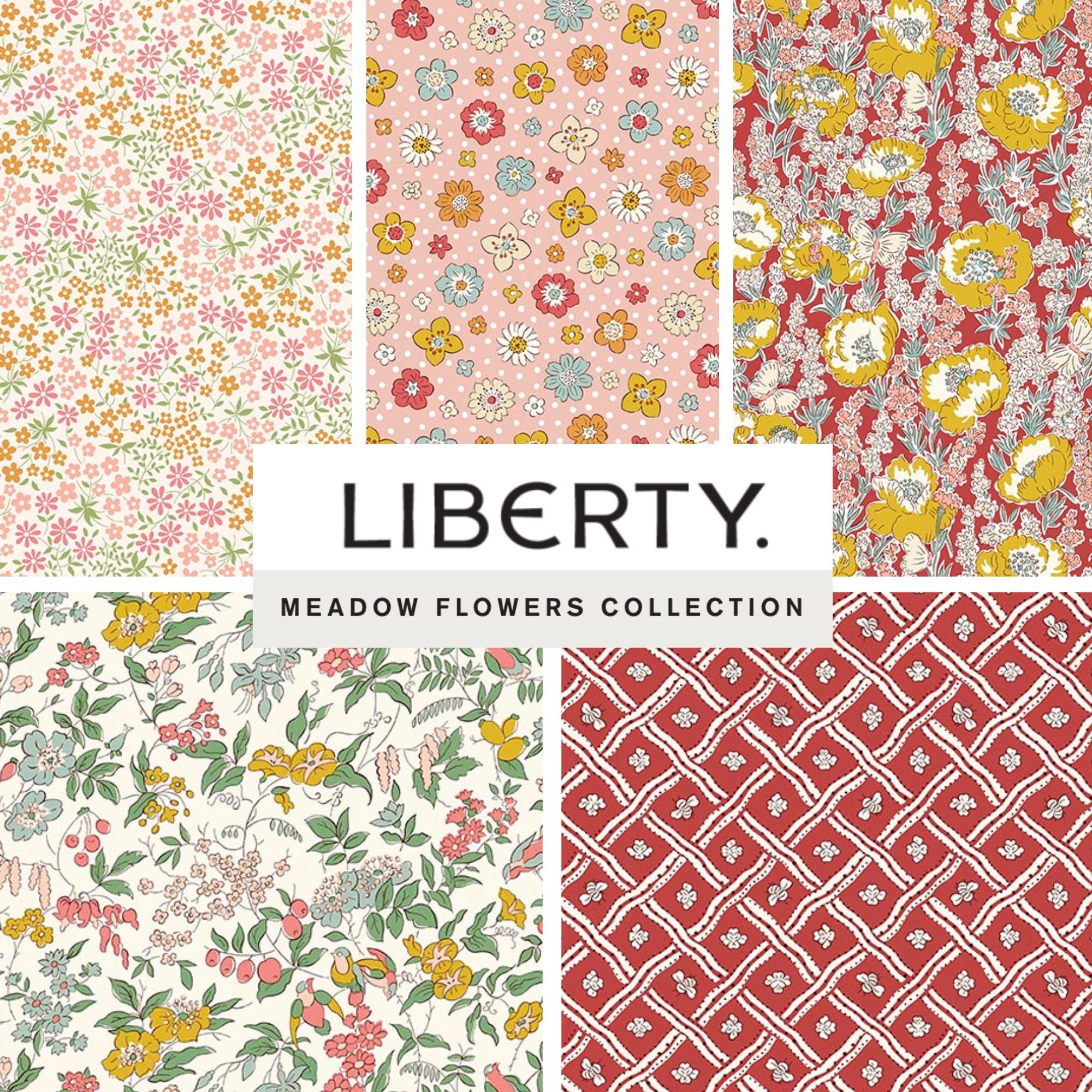 PRESALE Half Yard Bundle | Meadow Flowers by Liberty Fabrics for Riley Blake Designs | 5 Half Yard Cuts | Curated Bundle