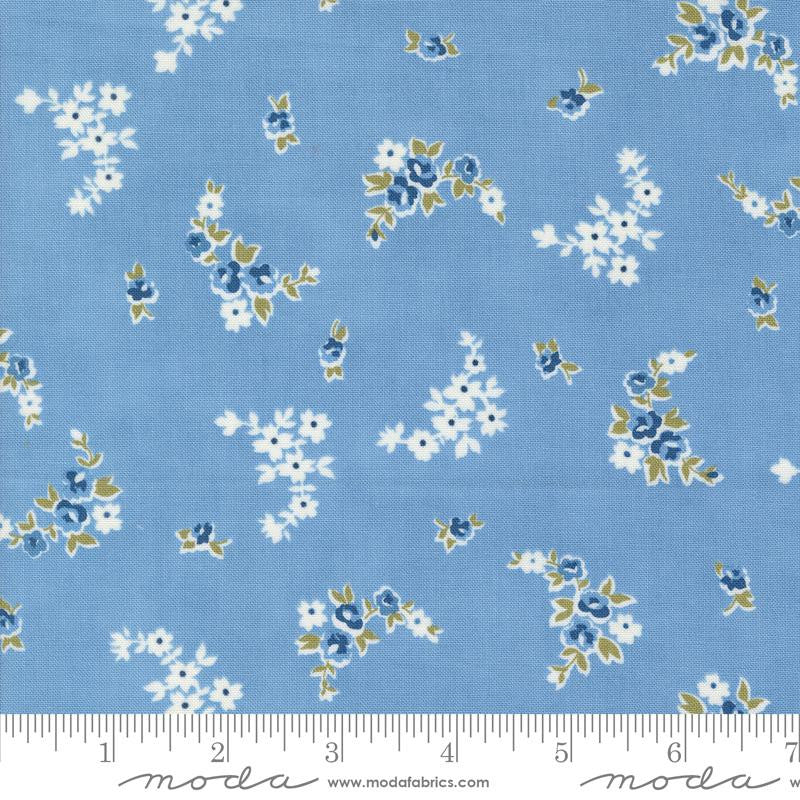 Grand Haven Blooming Garlands Sky Yardage by Minick & Simpson for Moda Fabrics | 14983 16