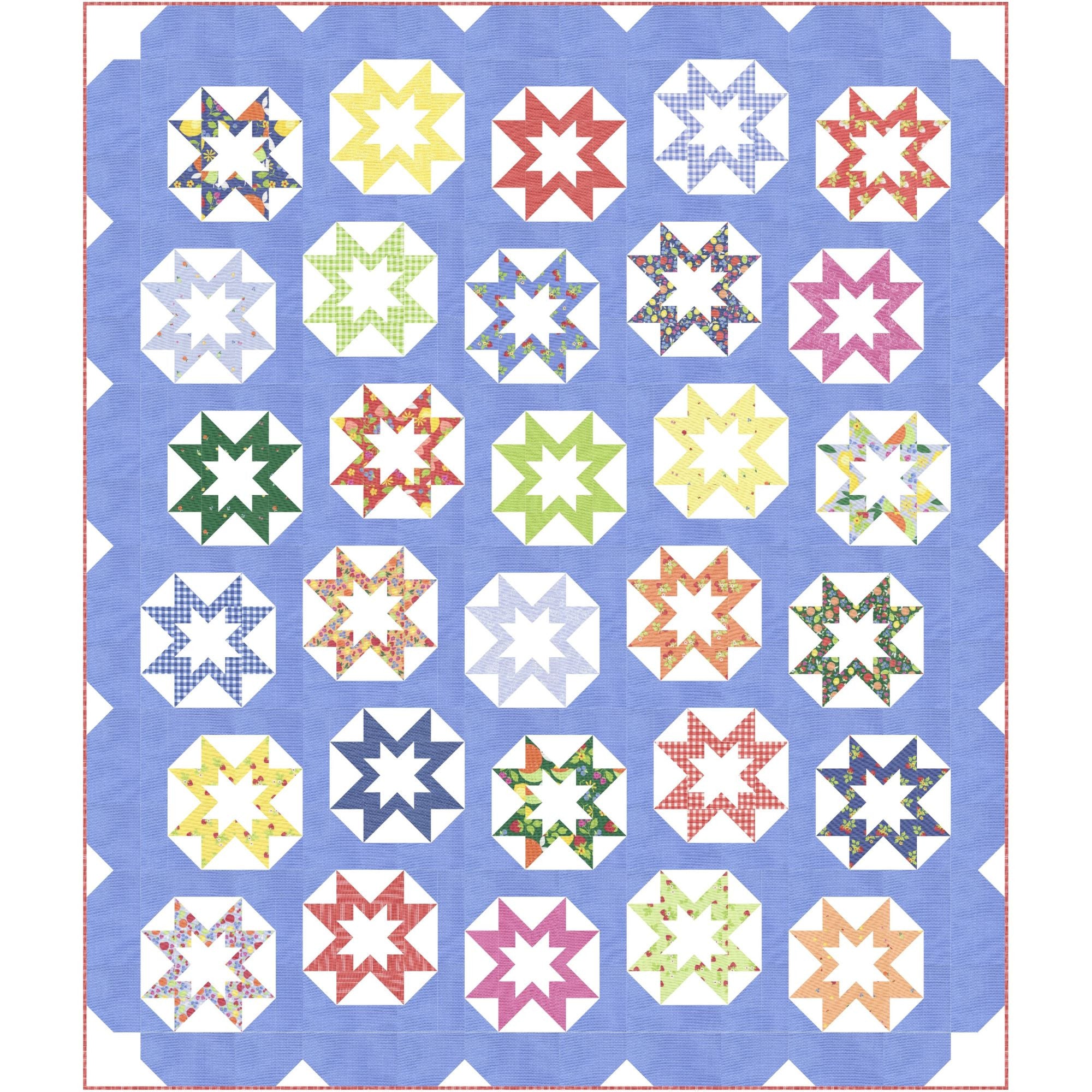 Fruitful Custom Quilt Kit With Fruit Salad by Corey Yoder of Coriander Quilts | Quilt Size 68" x 80"