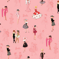 Barbie Vintage Main Pink Yardage by Riley Blake Designs | CD16890-PINK