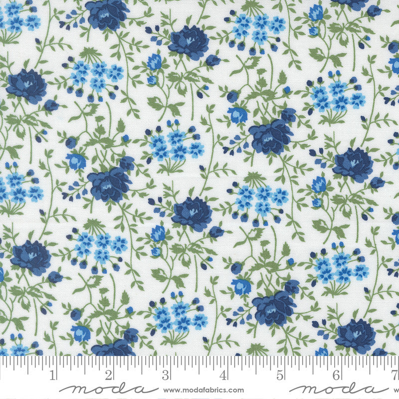 PRESALE Blueprint Bloomsbury White Multi Yardage by Camille Roskelley for Moda Fabrics | 55333 11