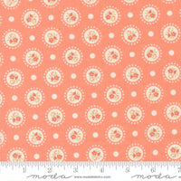 PRESALE Sunbonnet Flower Dots Coral Yardage by Heather Briggs of My Sew Quilty Life for Moda Fabrics | 31762 41