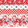 Freedom Garden Cheater Print Red Yardage by My Mind's Eye for Riley Blake Designs | C15626-RED