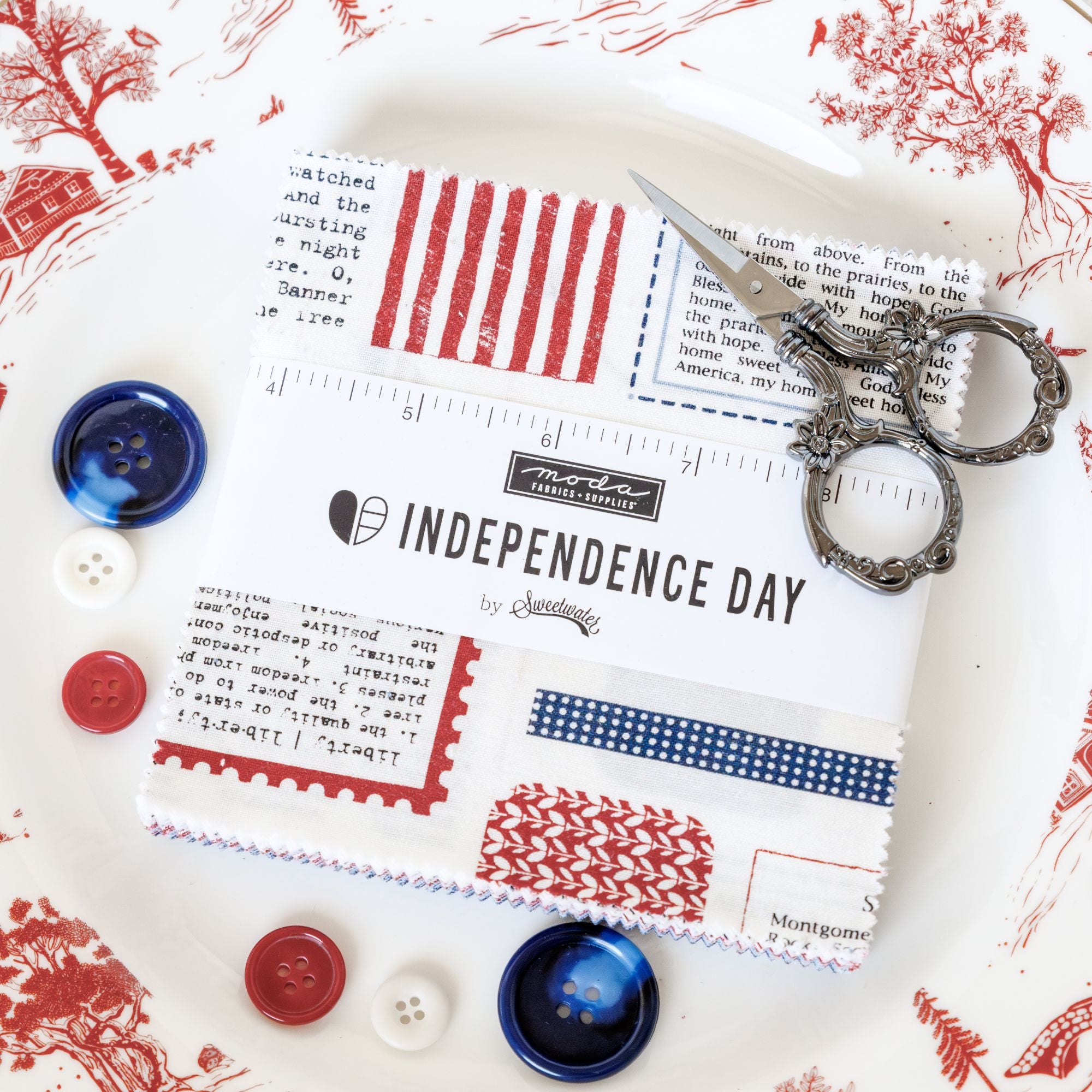 Independence Day Charm Pack 5" by Sweetwater for Moda Fabrics | 42 Pcs | 55720PP