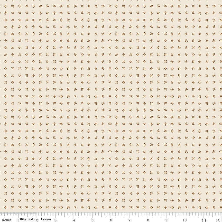 PRESALE Baked With Love Memories Cinnamon Yardage by Lori Holt of Bee in My Bonnet | C17793-CINNAMON