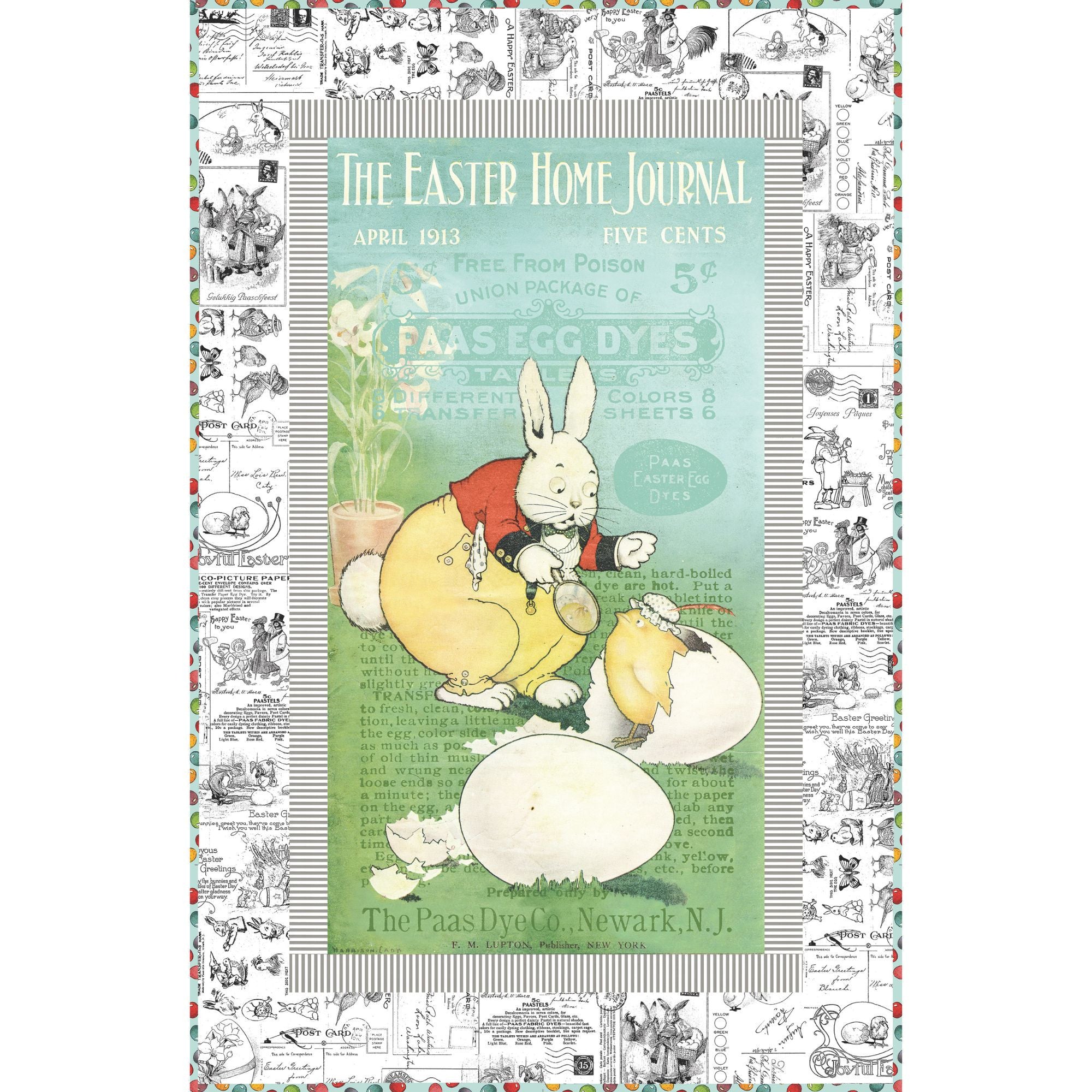 Egg Hunt The Easter Home Journal Main Panel by J. Wecker Frisch for Riley Blake Designs | Panel Size 23 1/2" x 43 1/2" | PD17140-PANEL