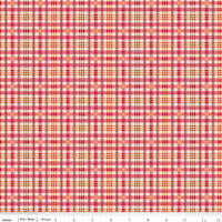 PRESALE Farmers Daughter Plaid Tea Rose Yardage by Lori Holt of Bee in My Bonnet | C17175-TEAROSE