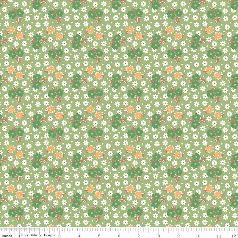 Sale! Home Town Lettuce Sorenson Yardage by Lori Holt for Riley Blake Designs |C13586 LETTUCE