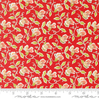 Portofino Sweet Pea Pomegranate Yardage by Fig Tree & Co for Moda Fabrics | 3 Yard Cut | 35392 16