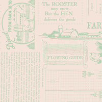 PRESALE Wide Back Farmers Daughter Farm Life Sage Yardage by Lori Holt of Bee in My Bonnet | 108" Wide Backing | WB17193-SAGE