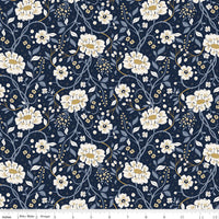 PRESALE Before the Bloom Main Indigo Yardage Danelys Sidron for Riley Blake Designs | C18060-INDIGO
