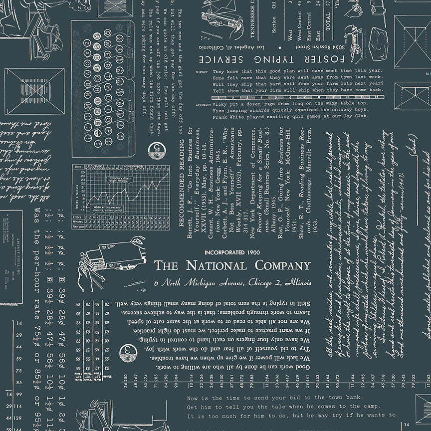 TYPE/ography Blackboard Yardage by Lori Holt of Bee in My Bonnet for Riley Blake Designs | C16850-BLACKBOARD