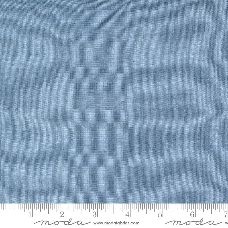 Denim and Daisies Wovens Crossweave Blue Jeans Yardage by Fig Tree for Moda Fabrics | 12222 16