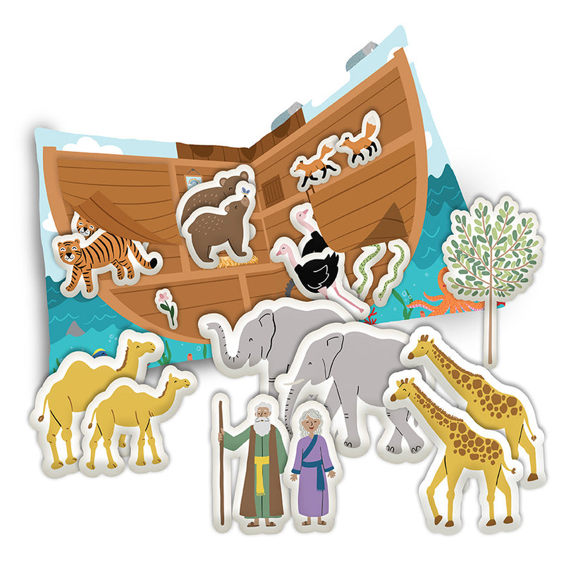 Two by Two Noah's Ark Quiet Book Felt Panel by Cayla Naylor for Riley Blake Designs | Panel Size 36" x 48" | FT16688-PANEL