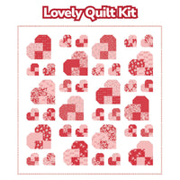 Lovely Quilt Kit With Letters to Cupid by My Mind's Eye for Riley Blake Designs | Quilt Size 61 3/4" x 63 1/2"
