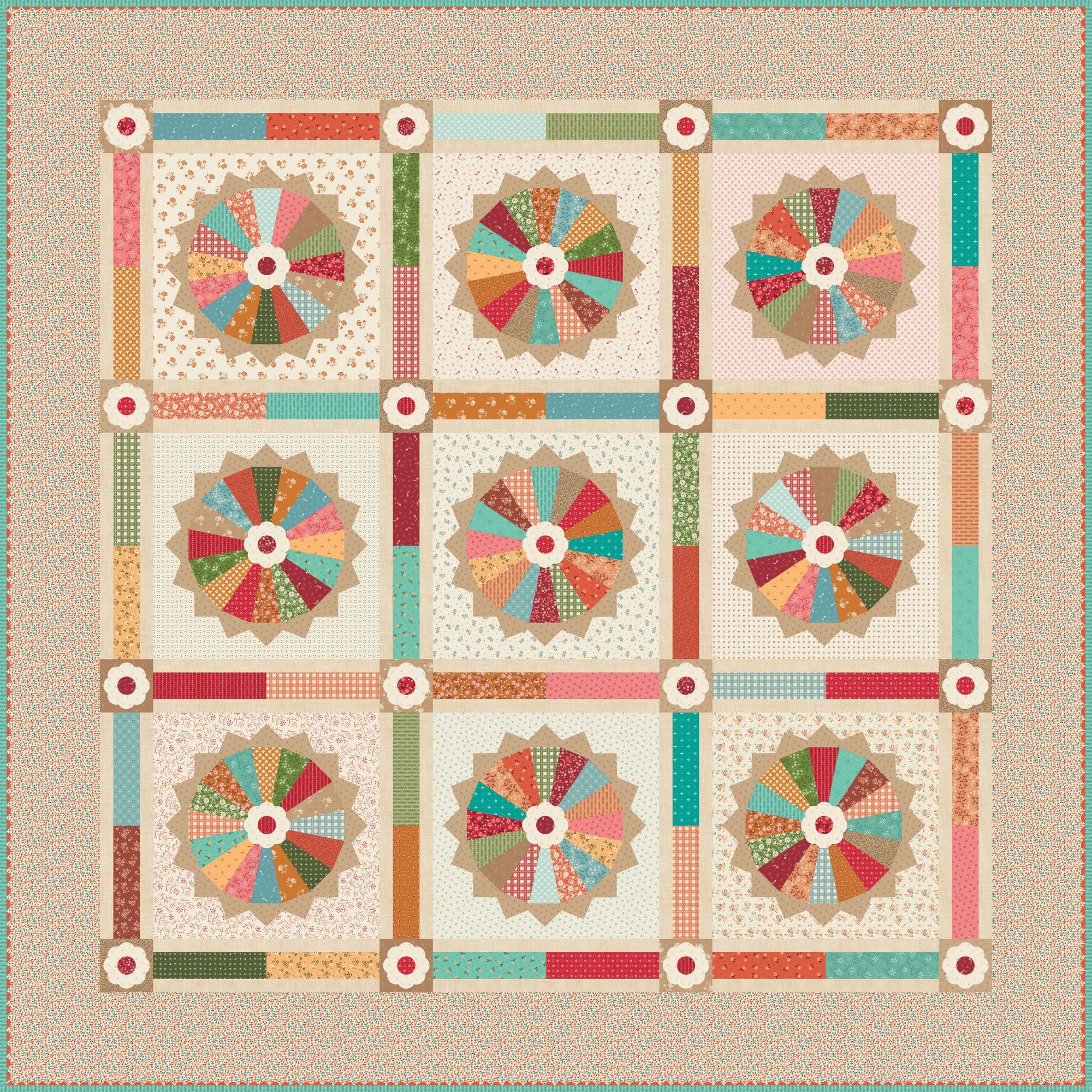 PRESALE Homemade Pie Quilt Kit Boxed With Baked With Love by Lori Holt of Bee in My Bonnet | KT-17780