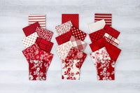 Heirloom Red Sprigs Cream Yardage by My Mind's Eye |C14342 CREAM | Remnant Fat Quarter