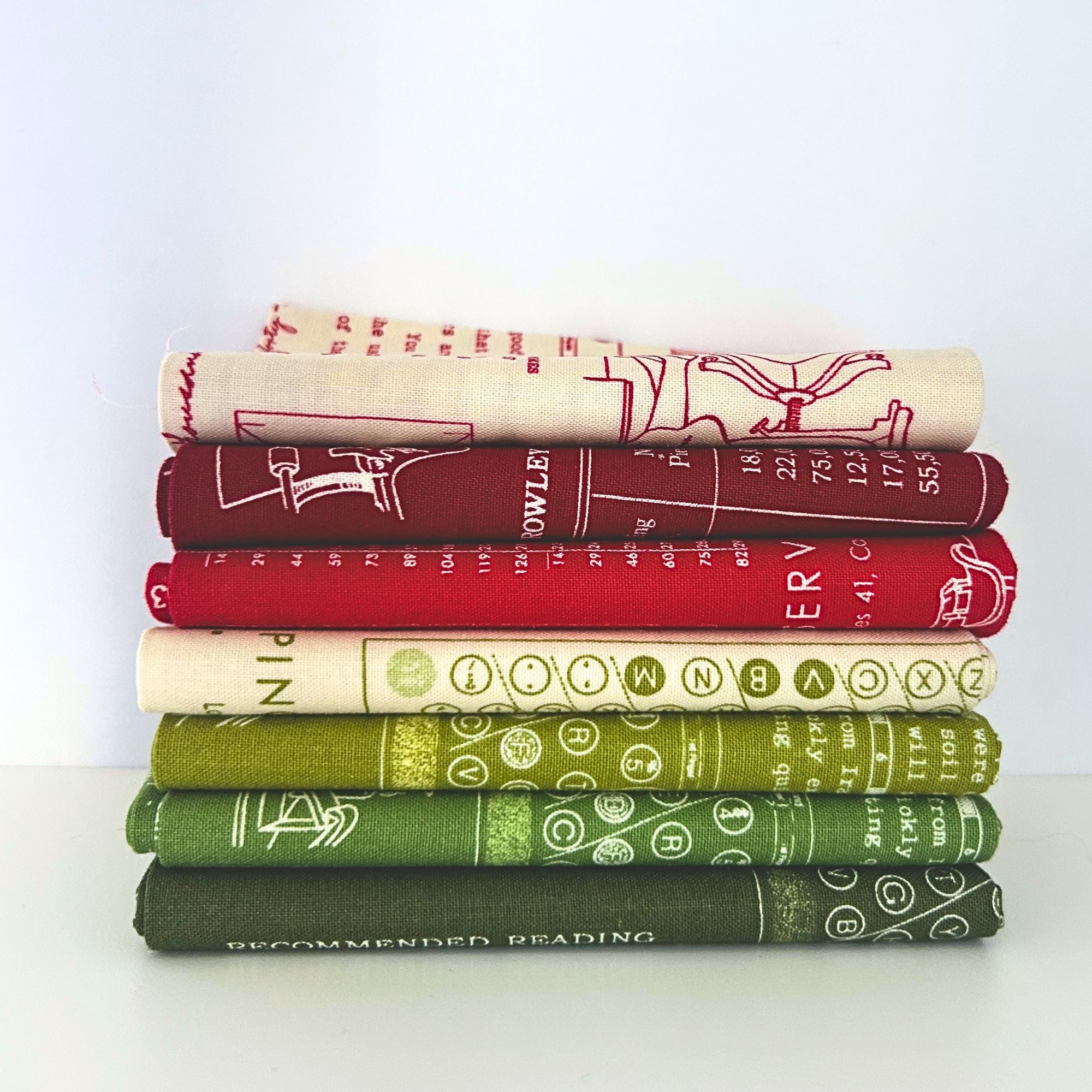 Christmas Fabric Bundle | TYPE/ography by Lori Holt of Bee in my Bonnet | 7 Pieces | Curated Fat Quarter or Half Yard Bundle