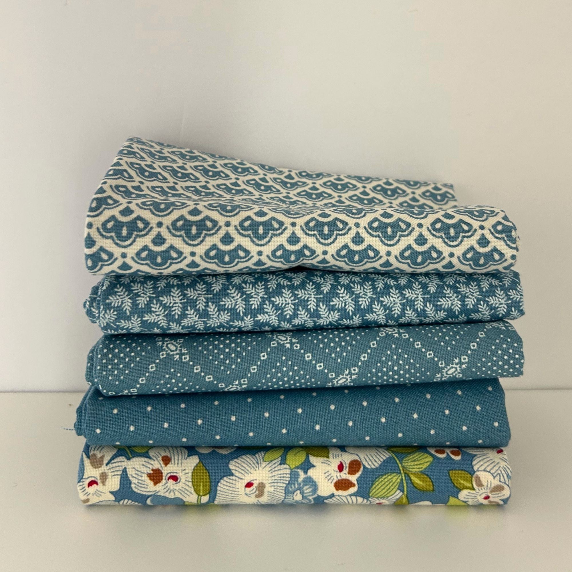 Butternut and Sage Fat Quarter Bundle Dusk by Fig Tree & Co for Moda Fabrics | 5 Fat Quarters | Curated Bundle