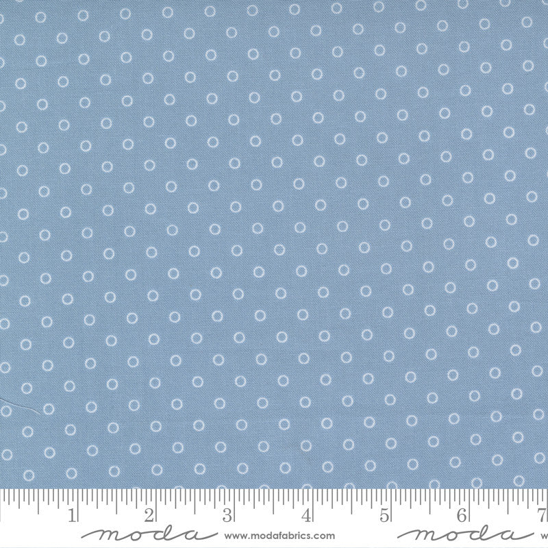 Nantucket Summer Smitten Dot Light Blue Yardage by Camille Roskelley for Moda Fabrics | 55264 14