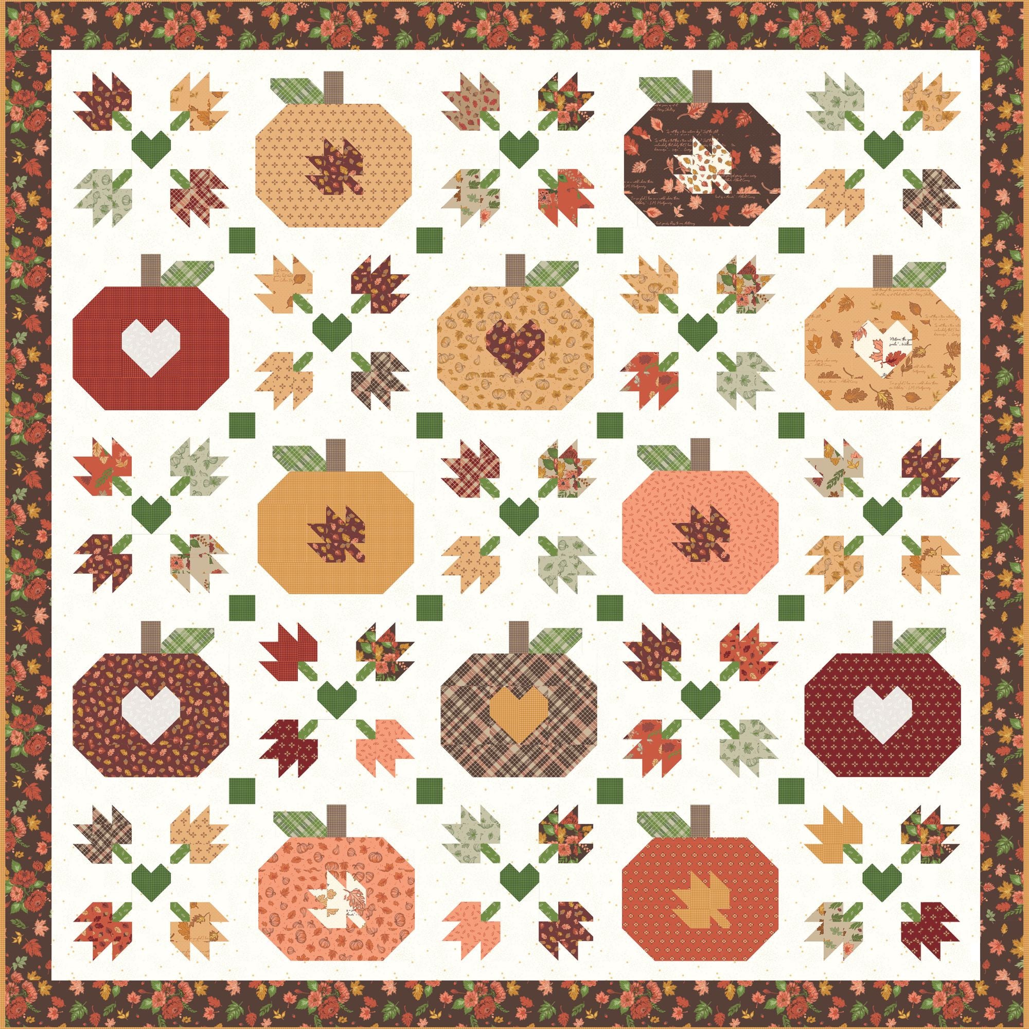PRESALE Cozy Autumn Quilt Kit Boxed With Cozy Autumn by Beverly McCullough for Riley Blake Designs | KT-17870