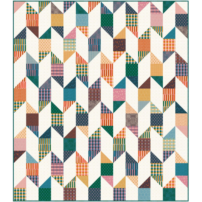 Board and Batten Custom Quilt Kit With Geometry by Ruby Star Society | Quilt Size 56" x 64"