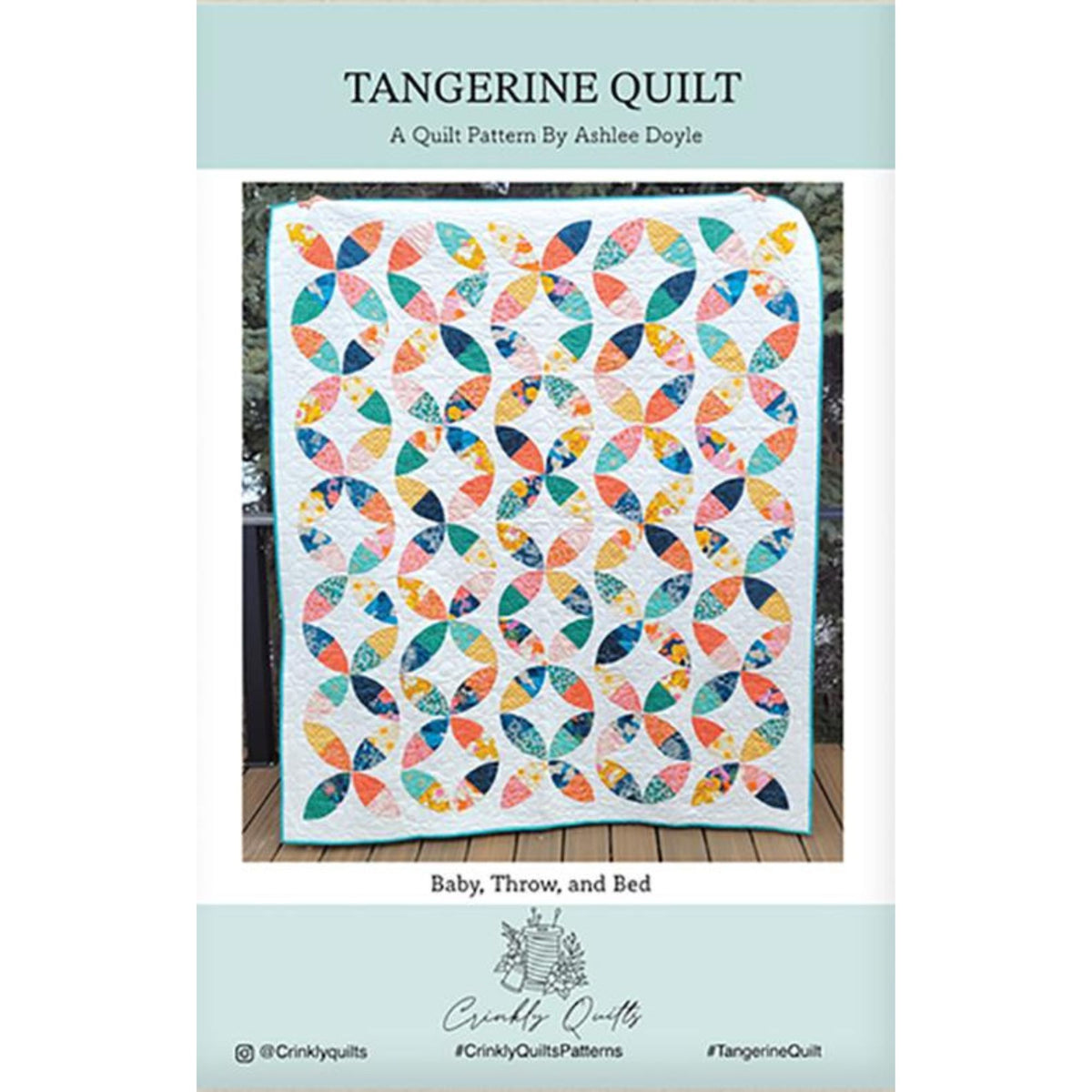 Tangerine Quilt Pattern by Crinkly Quilts | CQ 020