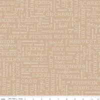 Autumn Tea Dye Words Yardage by Lori Holt for Riley Blake Designs | C14667 TEADYE Cut Options Available