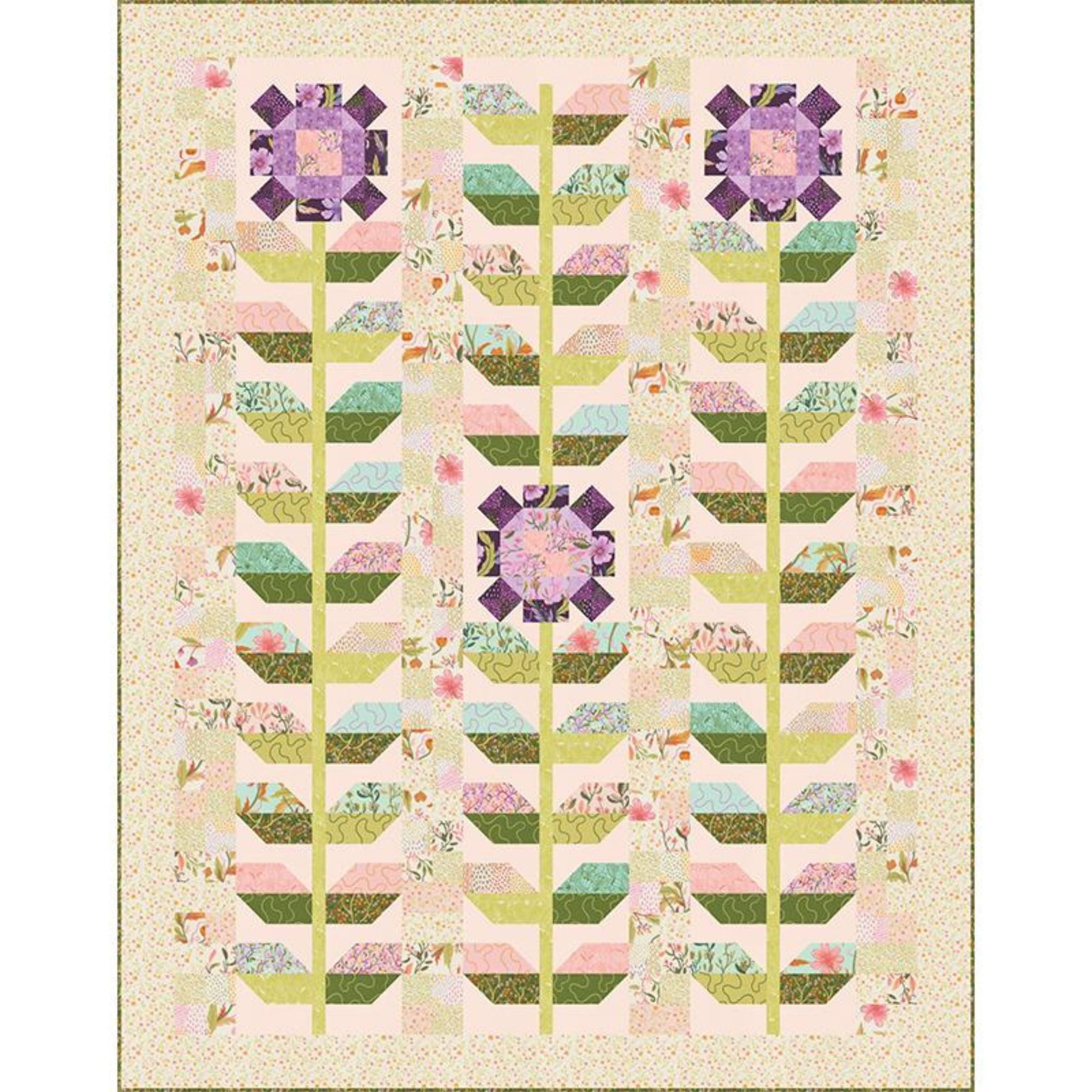 Maisy Daisies Quilt Kit Boxed With Floral Fondant by Linn Warme for Moda Fabrics | KIT14130