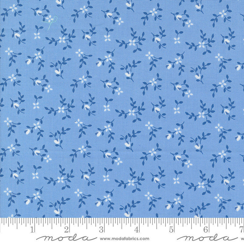 PRESALE Cali & Co Vine and Bud Sky Blue Yardage by Corey Yoder for Moda Fabrics | 29192 42