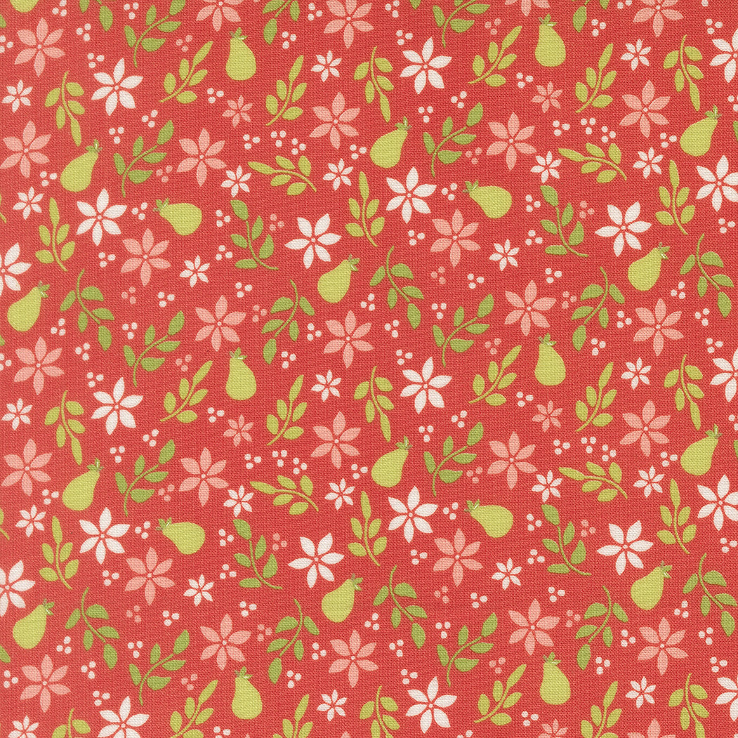 PRESALE Poinsettia and Pear Pear Geranium Yardage by Sherri & Chelsi for Moda Fabrics | 37711 16