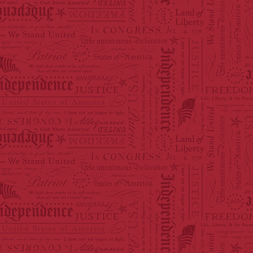 PRESALE Independence Declaration Cherry Tart Yardage by the RBD Designers for Riley Blake Designs | SKU