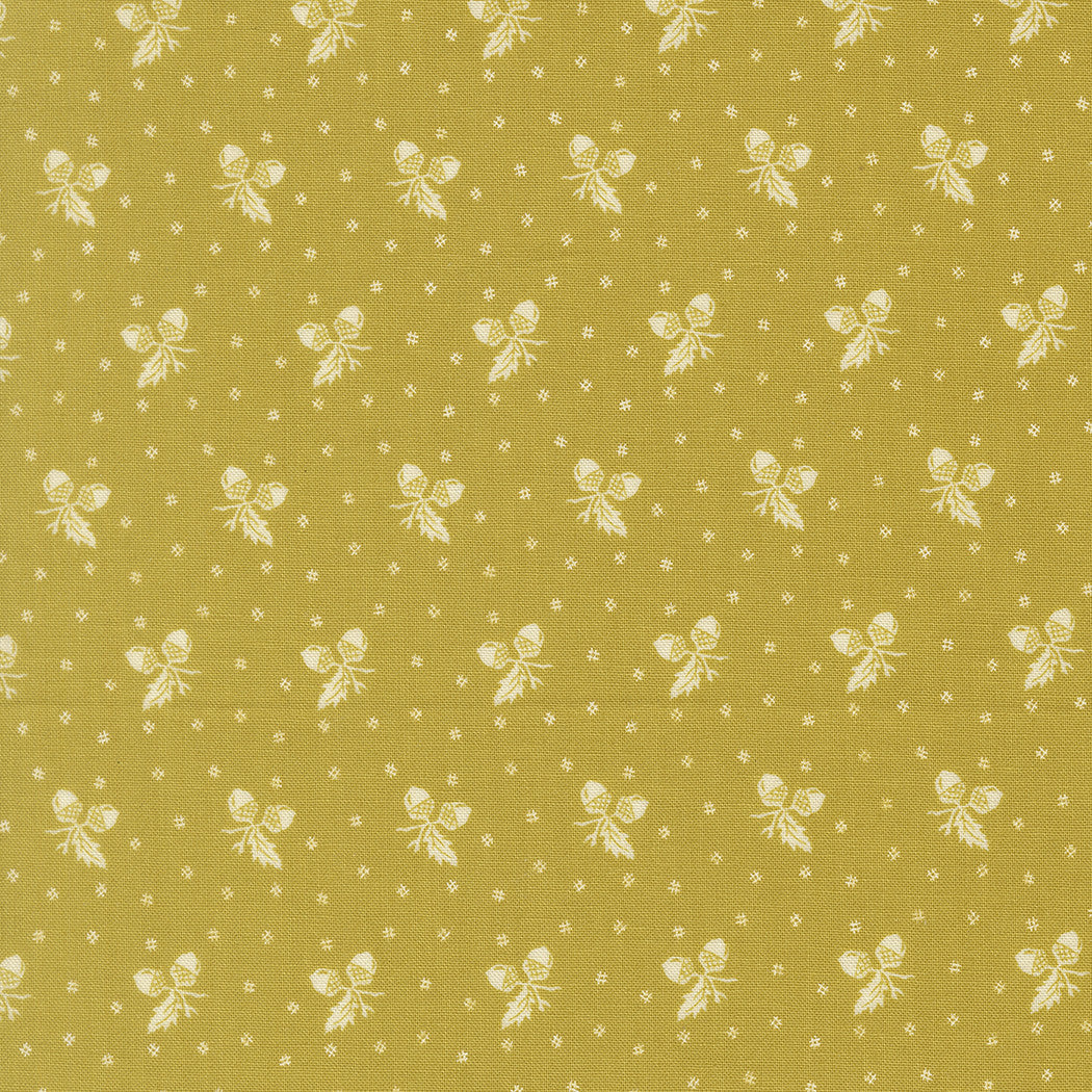 PRESALE Butternut and Sage Acorn Medley Citron Yardage by Fig Tree & Co for Moda Fabrics | 35445 12