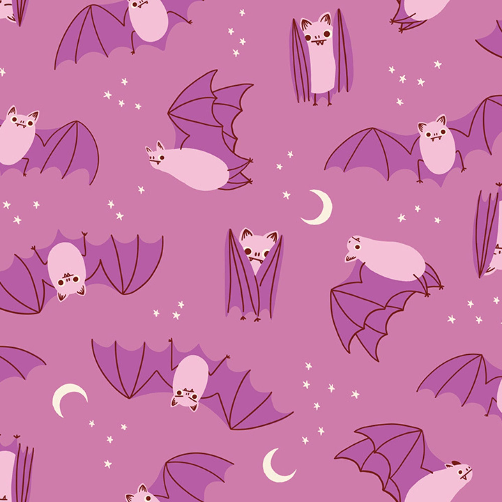 PRESALE Freaky Familiars Fat Bats Heliotrope Yardage by Ruby Star Society | RS5194 13