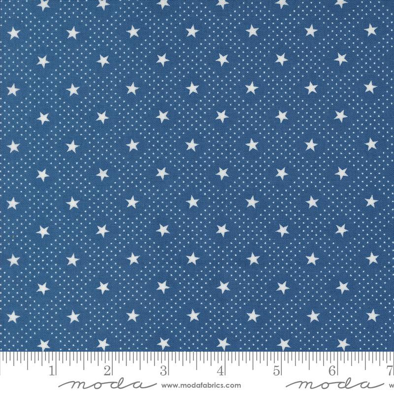 Grand Haven Star Check Nautical Blue Yardage by Minick & Simpson for Moda Fabrics | 14982 18