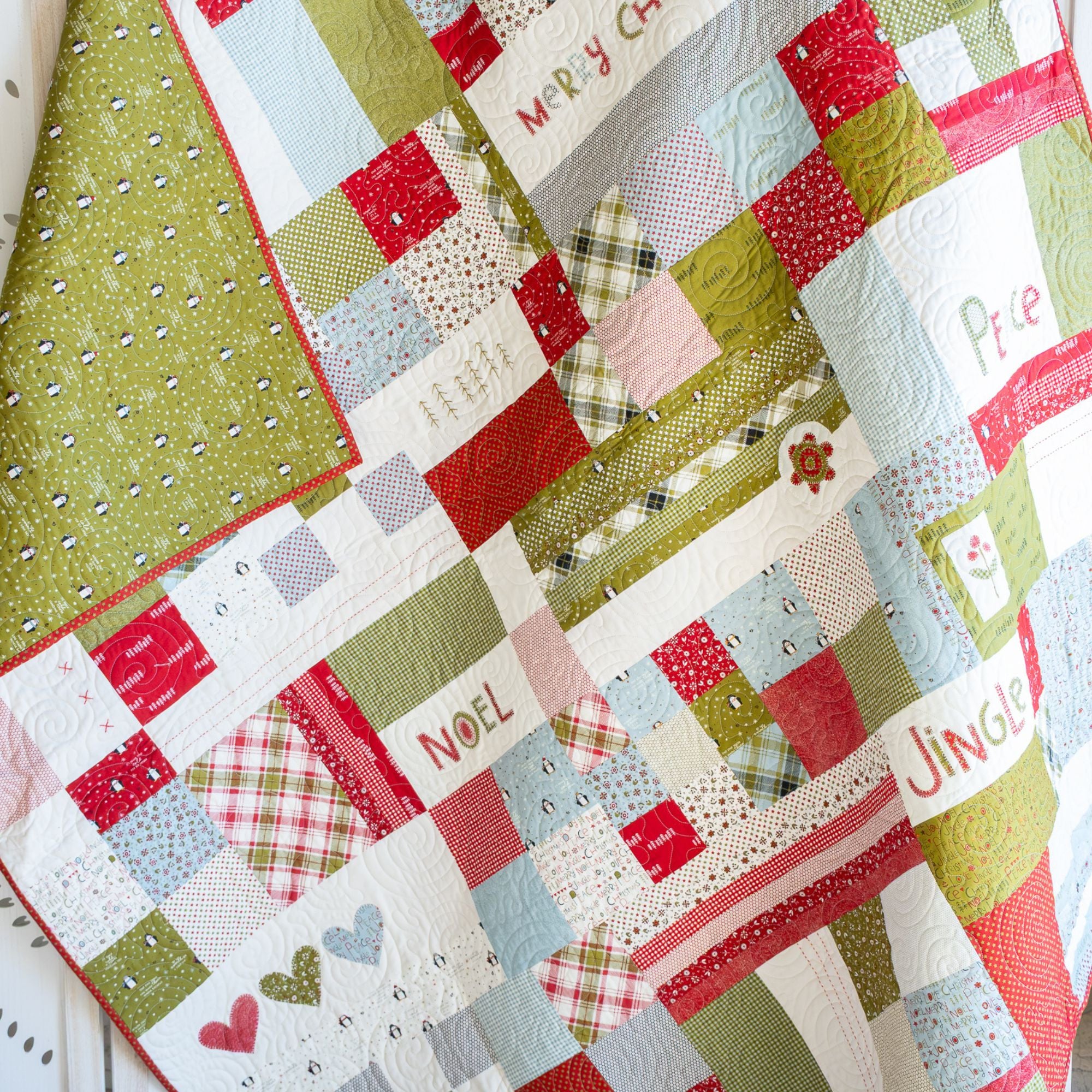 PRESALE Joyful Custom Quilt Kit With Chilly by Sweetwater for Moda Fabrics | Quilt Size 66" x 72"