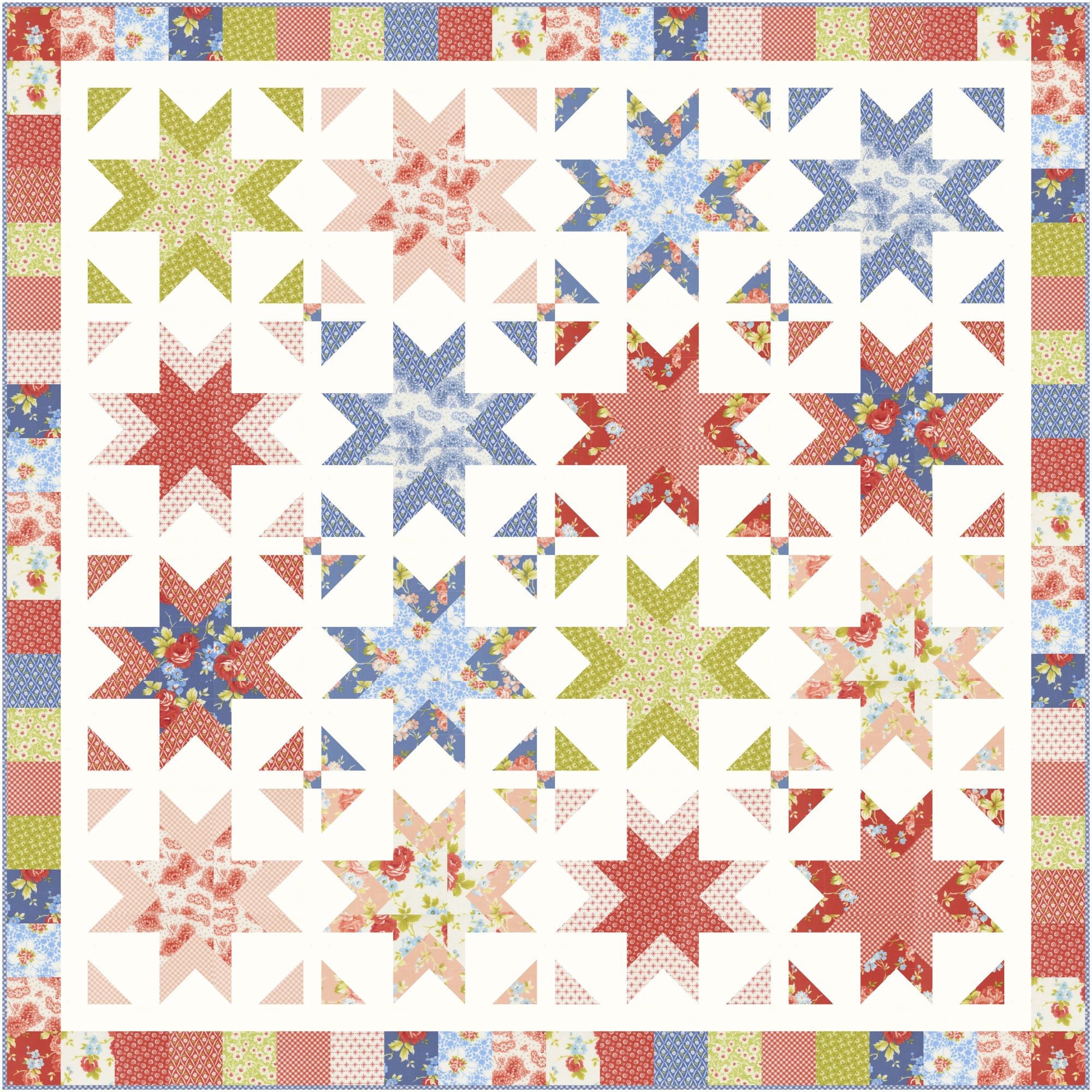 PRESALE Sparklers Custom Quilt Kit with Rosie by Fig Tree & Co for Moda Fabrics | Quilt Size 60" x 60"