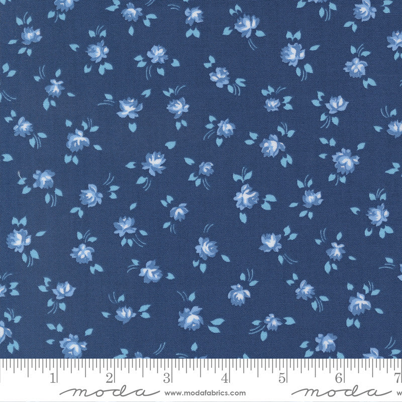 PRESALE Blueprint Grace Navy Tonal Yardage by Camille Roskelley for Moda Fabrics | 55331 36