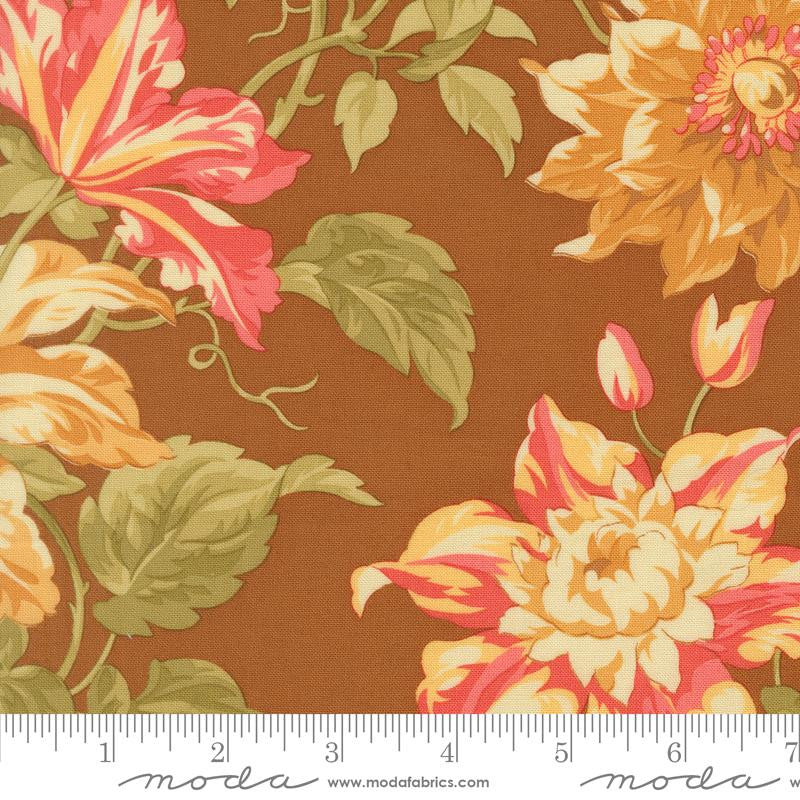 PRESALE Butternut and Sage Harvest Floral Cinnamon Yardage by Fig Tree & Co for Moda Fabrics | 35440 18