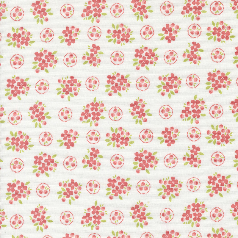 PRESALE Cali & Co Ring Around Posie Cloud Flamingo Yardage by Corey Yoder for Moda Fabrics | 29191 11