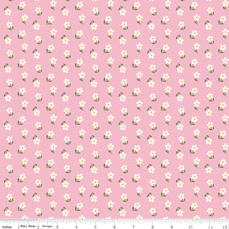 Little Darlin' Ditsy Pink Yardage by the RBD Designers for Riley Blake Designs | C16975-PINK
