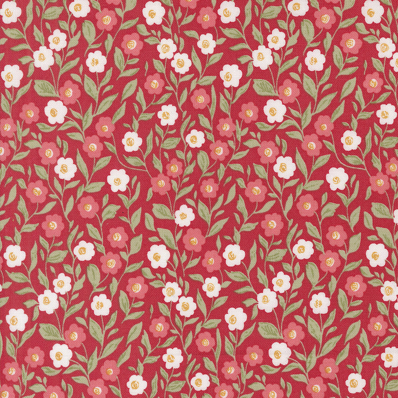 PRESALE Love Blooms Cupid Floral Rose Yardage by Lella Boutique for Moda Fabrics | 5221 12