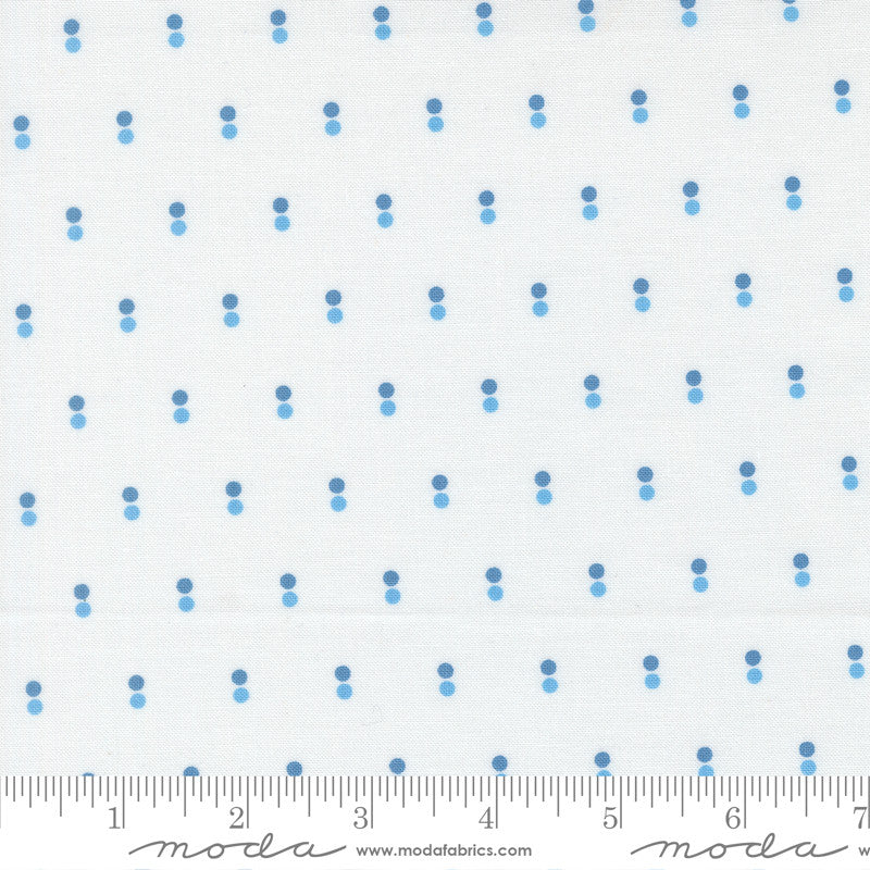 PRESALE Blueprint Dots White Harbor Yardage by Camille Roskelley for Moda Fabrics | 55334 11