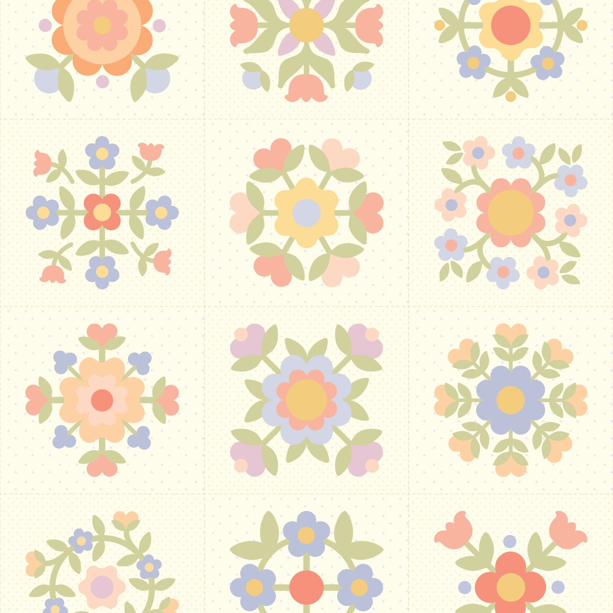 PRESALE Pastel Prairie Panel Porcelain by My Sew Quilty Life for Moda Fabrics | Panel Size 36" x 44" | 31771 11