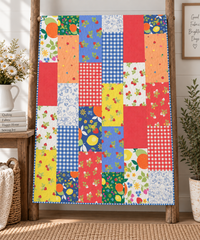 Fruit Salad Quilt Kit | 57" x 70" | Beginner Friendly Fat Quarter Quilt | FREE PATTERN