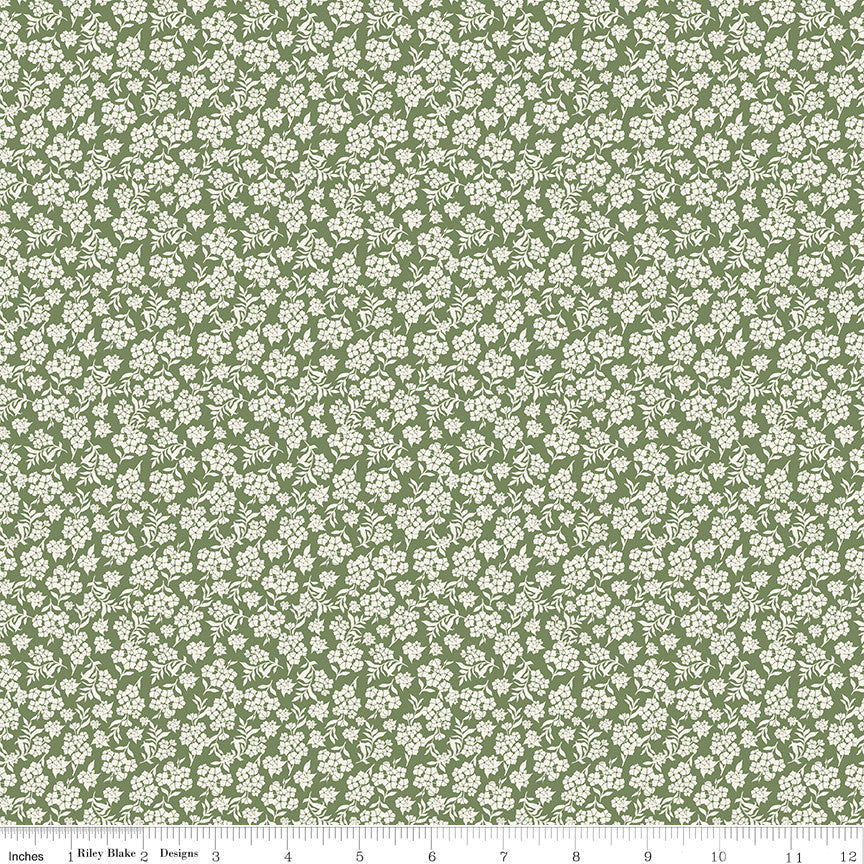 PRESALE Before the Bloom Viola Basil Yardage Danelys Sidron for Riley Blake Designs | C18063-BASIL