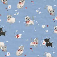 PRESALE Funny Valentine Kitty Sky Yardage by Lizzy House for Moda Fabrics | 37140 25
