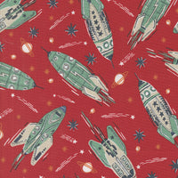 PRESALE 321 Blast Off Vintage Rockets Mars Yardage by Stacy Iest Hsu for Moda Fabrics | 20950 20