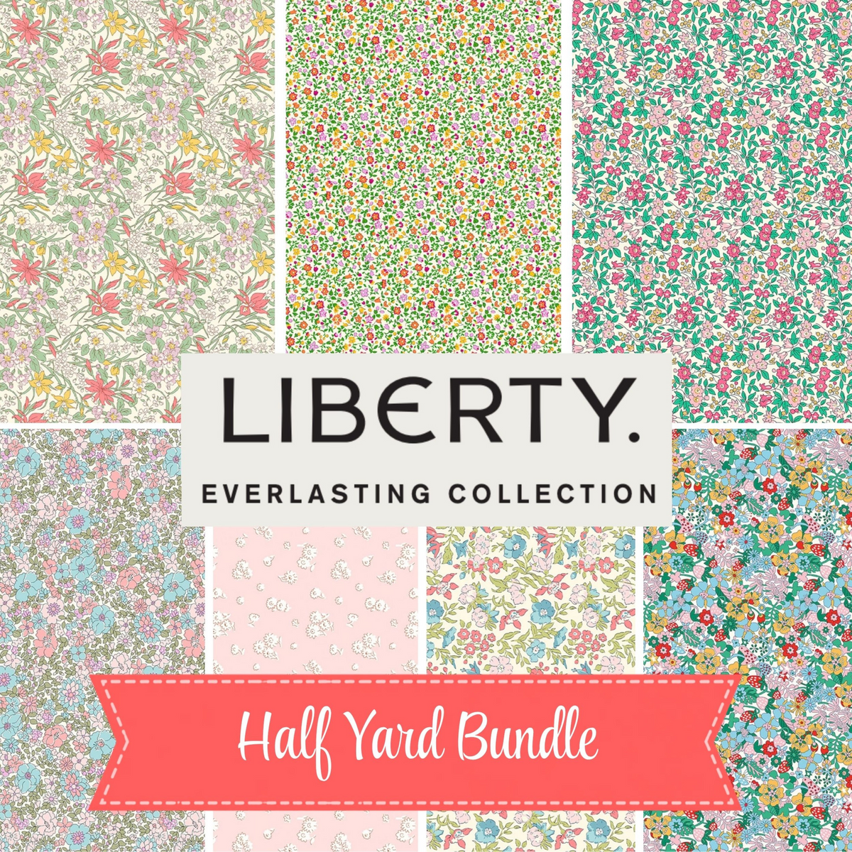 Half Yard Bundle Bundle | Everlasting by Liberty Fabrics for Riley Blake Designs | 7 Half Yards | Curated Bundle