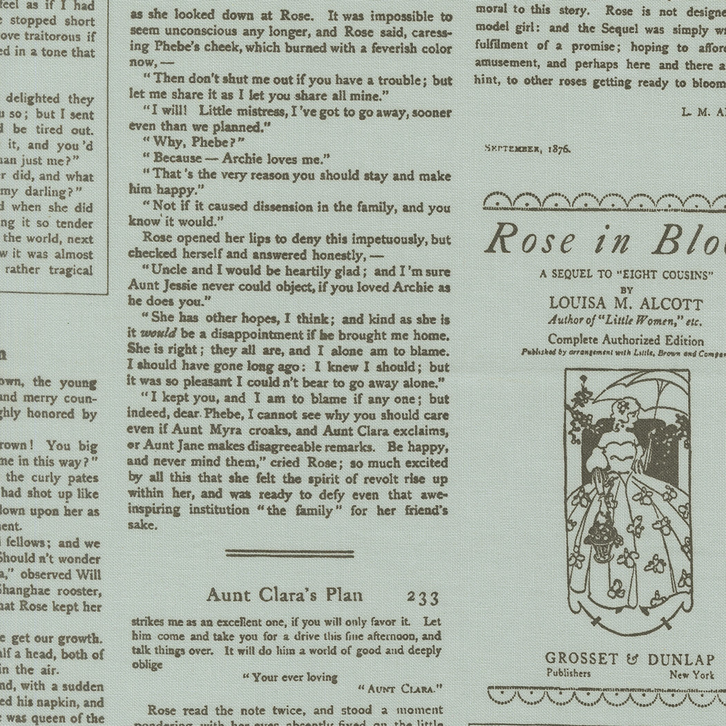 PRESALE True Love Alcott Text Robins Egg Yardage by Lella Boutique for Moda Fabrics | 5263 14